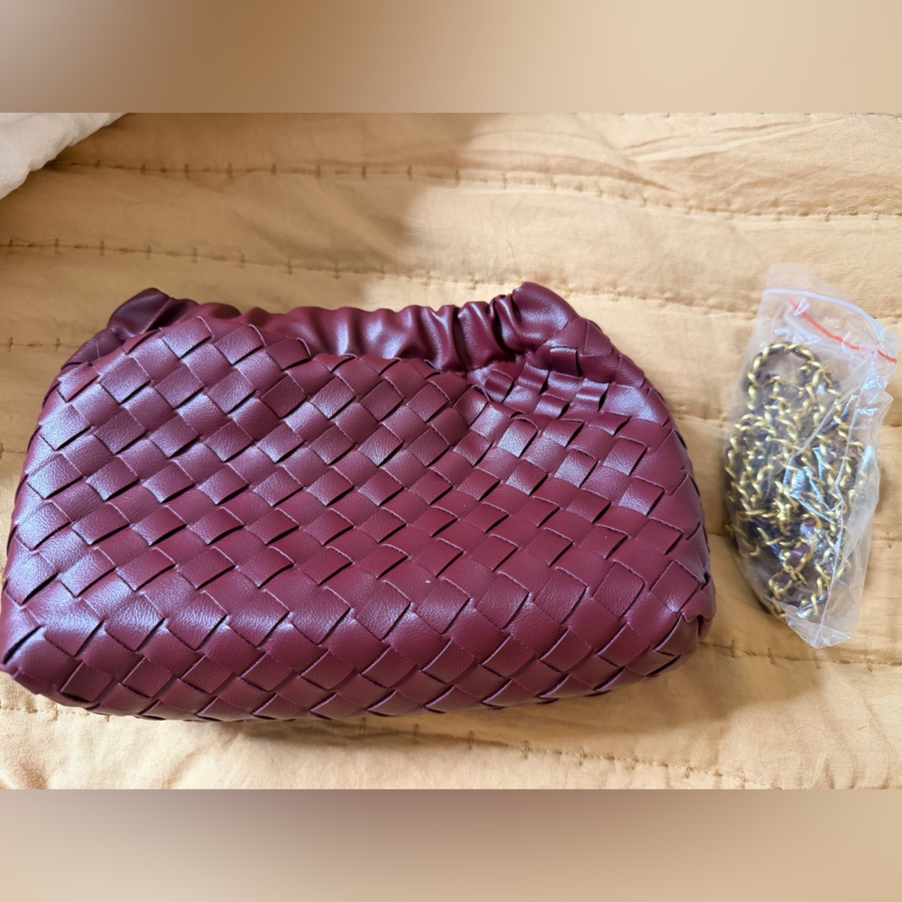 NEW Joryin Woven Crossbody Bag & Evening Purse Dumpling Clutch Hobo Cloud - Picture 4 of 7